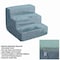 Pet Adobe Pet Adobe High Density Foam Stairs, Step Design, Ramp for Small Dogs, Cats with Cover, Gray 742135YXI - alternate 2